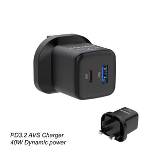 GaN Wall Charger / Ranger AVS-CA40S_UK