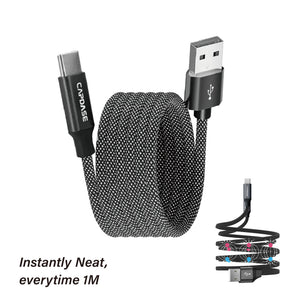 Self-Winding | USB-C To USB-A Cable | 60W | 1M