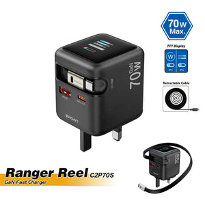 GaN Wall Charger | Ranger Reel C2P70S_UK
