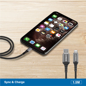 CAPDASE Metallic LAF1 Lightning to USB-A Cable (1.5M)