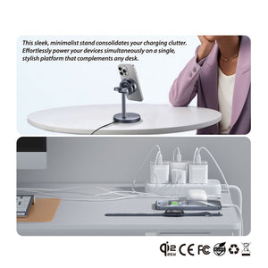 Cooling | Qi2.2 | 3 in 1 MagSafe Stand | 25W Wireless Charging | Smartphone, Earphone, Watch | Q-Touch CG25