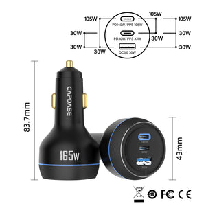 QC3.0/PD3.0 Car Charger, Rapider 3P165