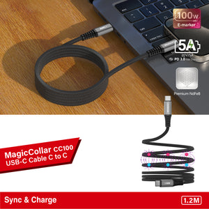 MagicCollar-CC100 USB-C To USB C 100W Sync and Charge Cable 1.2M