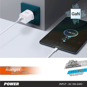 RANGER 2C45S_UK 45W GaN PD Wall Charger