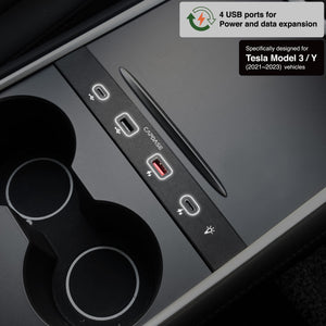 PowerHub CM4U-T3Y Car USB Hub for Tesla Model 3/Y (2021 ~ 2023)