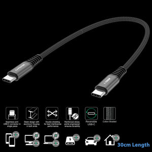 METALLIC EM-CC100 USB-C To USB-C Sync and Charge Cable (100W) 30CM