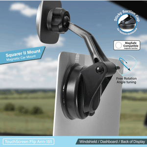 SQUARER II Magnetic Car Mount Touch Screen Flip Arm TL-155 Tesla Model 3/Y (Compatible)