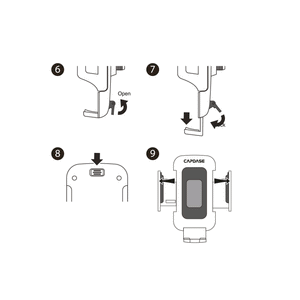 Windshield & Dash | Gooseneck Arm 300mm - Extra Long Edition | Flexi II Car Mount | Secure Grip Cradle | Clamp-Style Phone holder