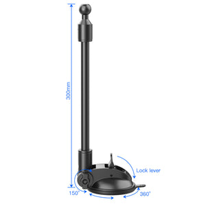 SQUARER II Magnetic Car Mount Suction Cup PRO - Gooseneck Arm 300mm