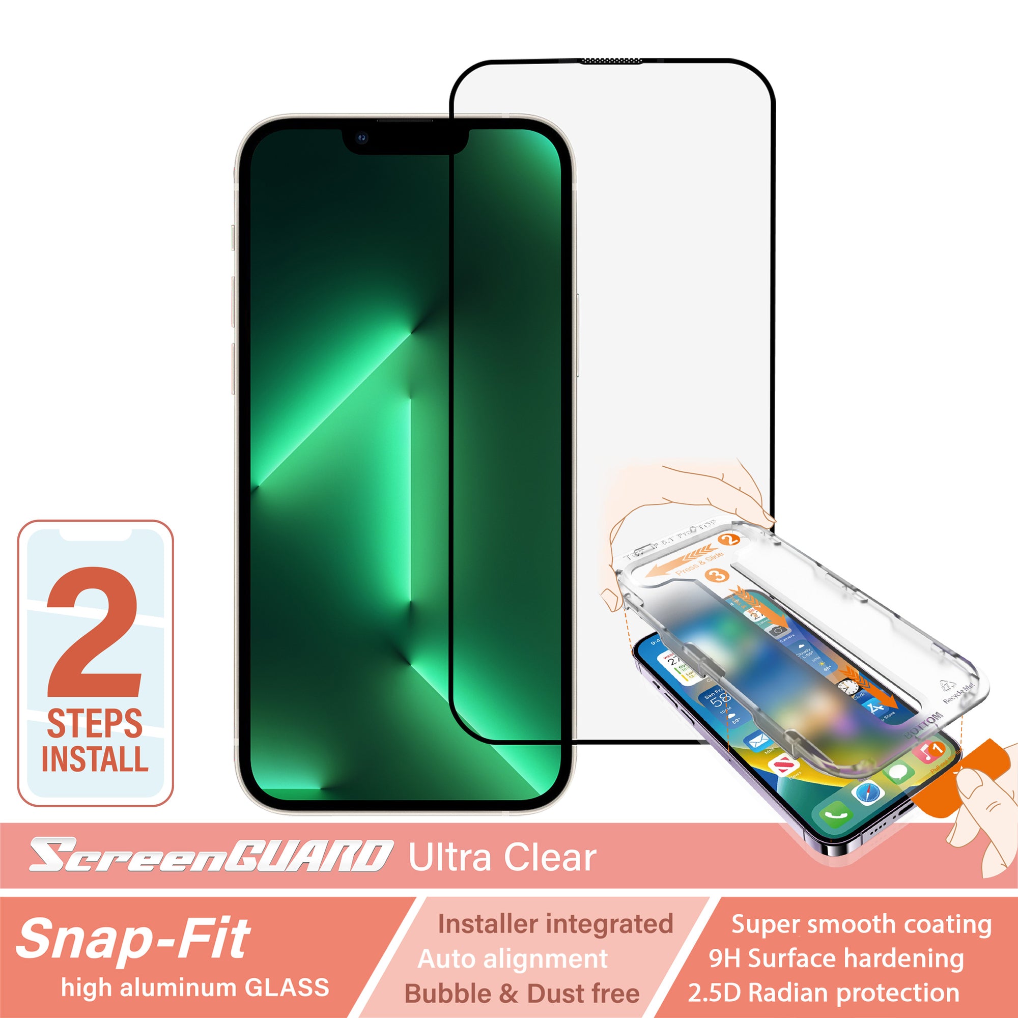 iPhone 14 Plus & 13 Pro Max SnapFit High Aluminum Glass Ultra Clear Screen Protector
