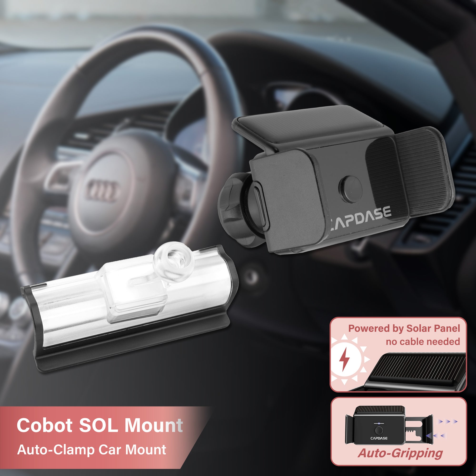 Cobot-SOLAR Auto-Clamp Car Mount DSH Base-AQ5L for Audi Q5L / SQ5
