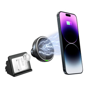 M-CM Power II Ceramic Cooling Fast Wireless Charging Magnetic Car Mount DSH Base-ADQ3 for Audi Q3 (2019-2021)