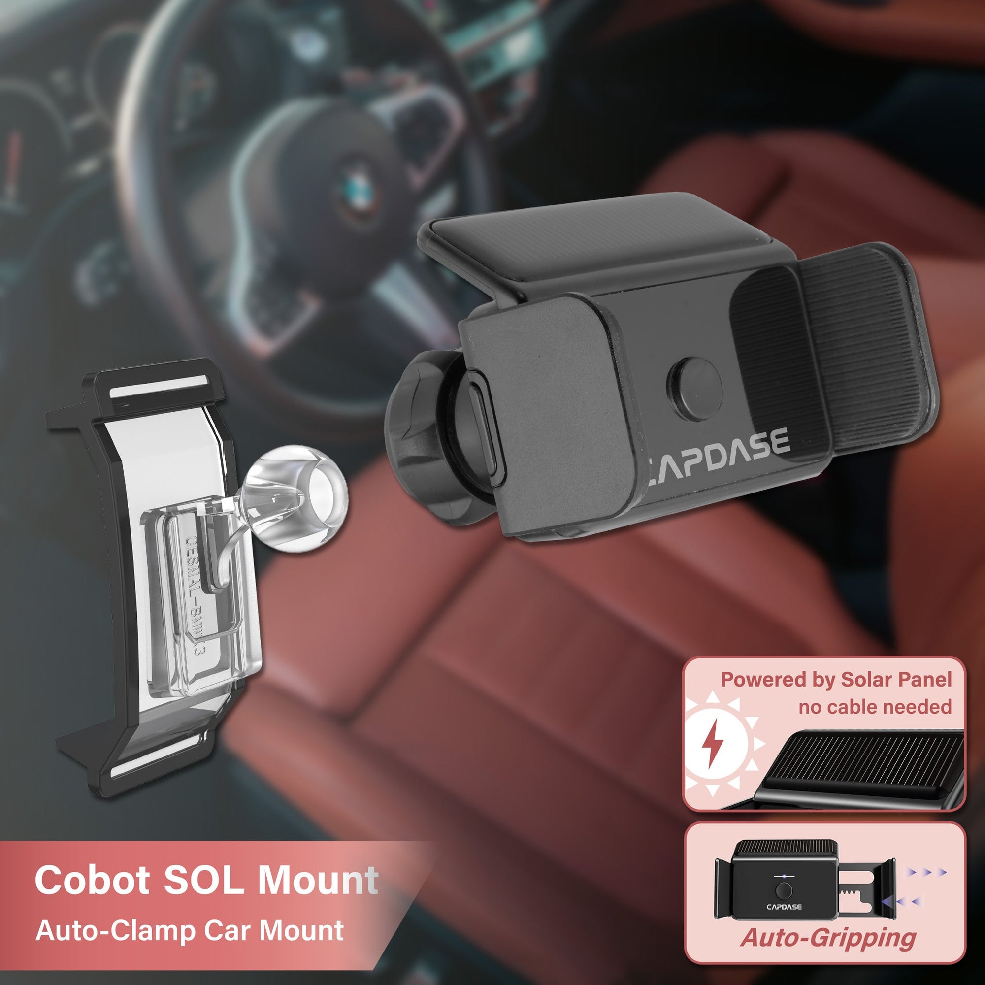 Cobot-SOLAR Auto-Clamp Car Mount DSH Base-GLE for Benz GLE / GLS (2020-2021)
