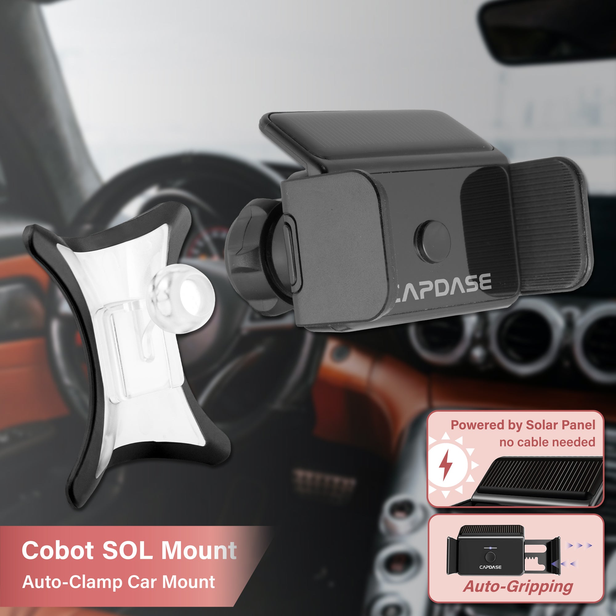 Cobot-SOLAR Auto-Clamp Car Mount DSH Base-A200L for Benz A / 200 / CLA / GLA (2019-2021)