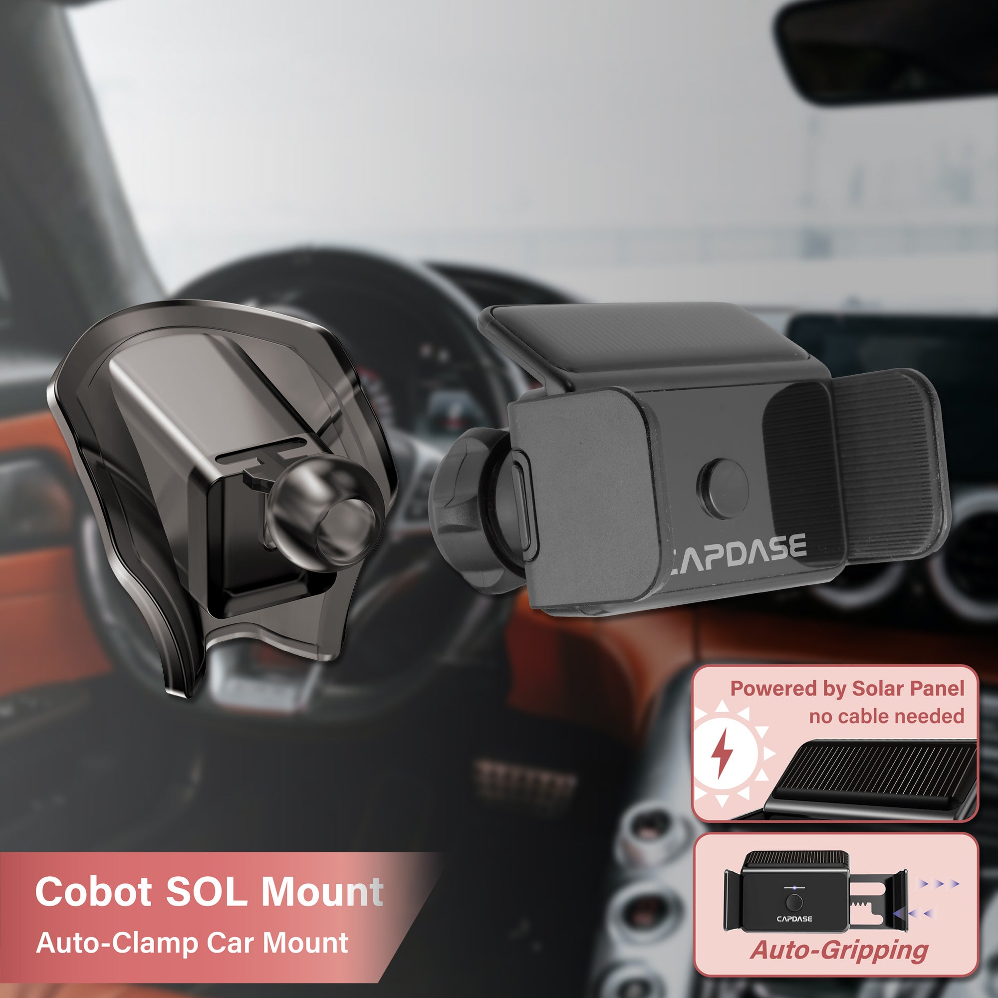 Cobot-SOLAR Auto-Clamp Car Mount DSH Base-C200L for Benz C Class (2022)