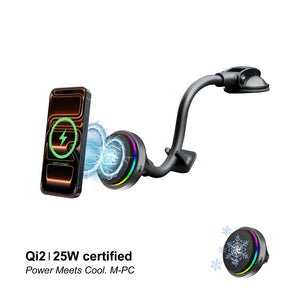 Wireless Charging Magnetic Mount - Wind/Dash | M-PC Power - Gooseneck Arm 300mm