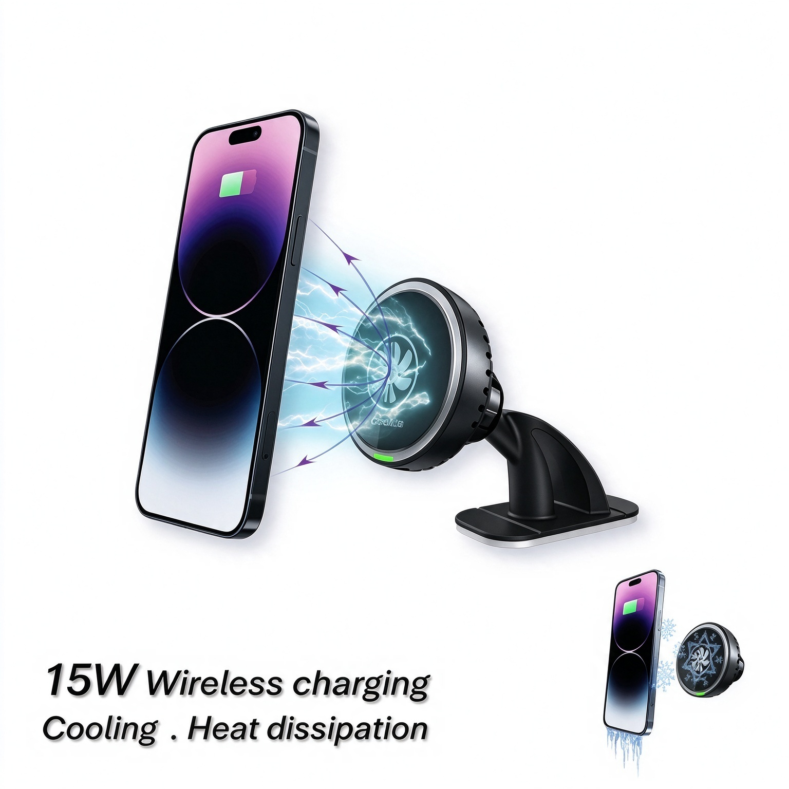 Wireless Charge Magnetic Mount| M-CM Power III  - mini Tack-154