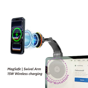 Wireless Charging Magnetic Mount - Wind/Dash | MS III -Swivel Bendable-Arm-158