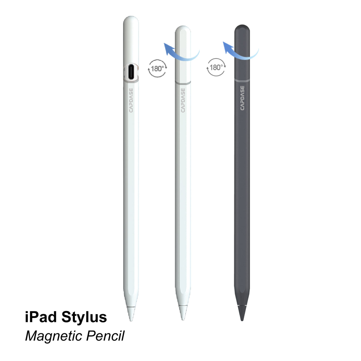 Stylus Pencil-IMZ016 for iPad | Magnetic adsorption | White | Grey