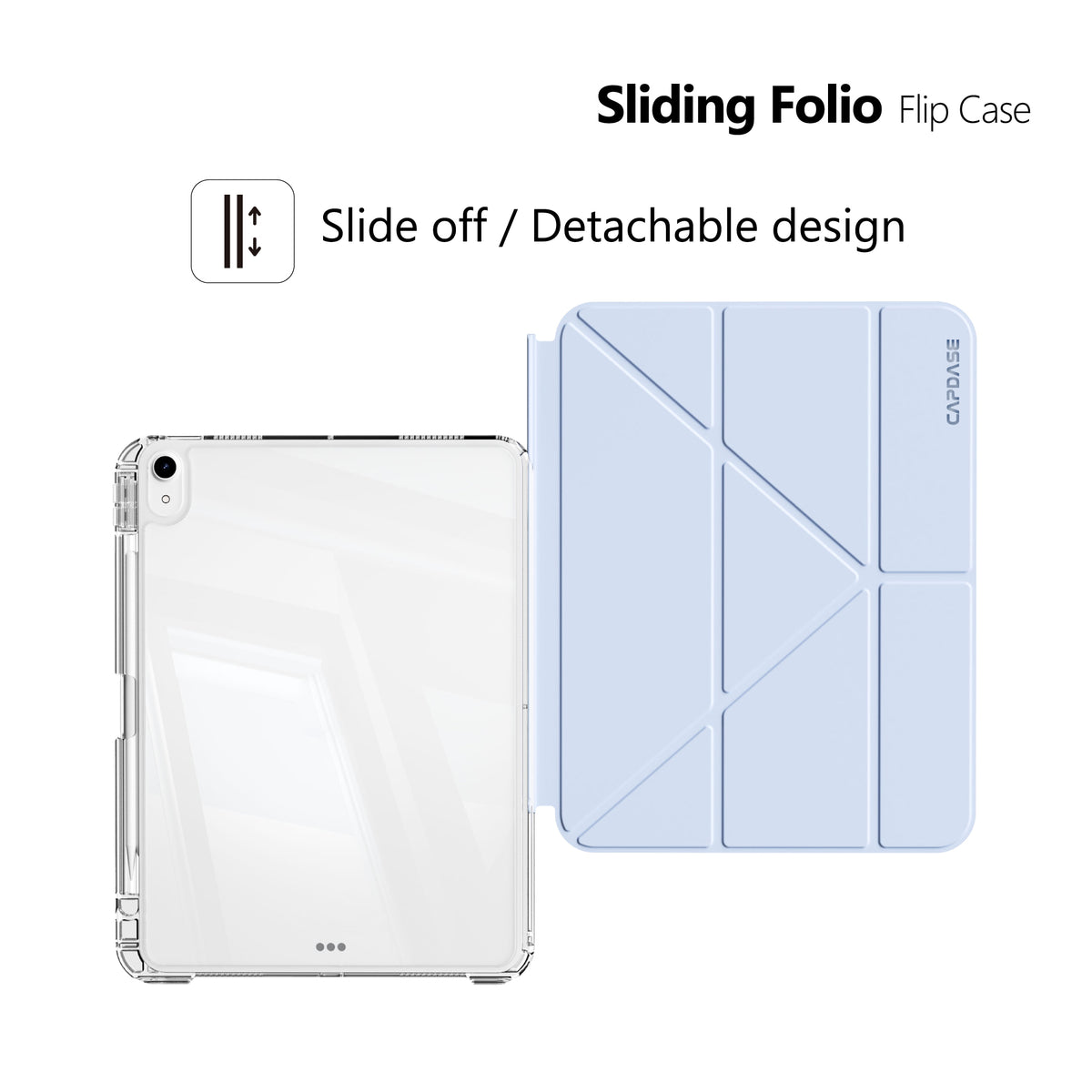 Sliding Folio Flip Case for iPad Air 11 (M3/M2) iPad Air 5 Air 4 generation