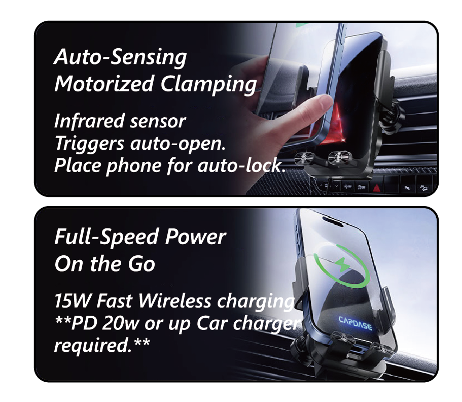 Wireless Charging Auto Mount | AI Power II-Reel-Gooseneck Arm 300mm