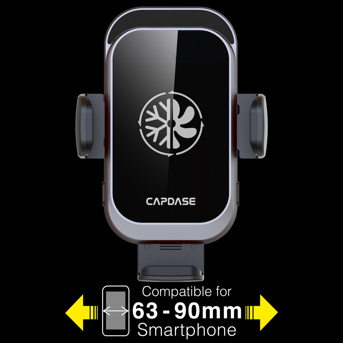 Cooling | 15W Wireless Charging | Auto-Clamp Mount | ACM Power II Car Mount | Telescopic Arm