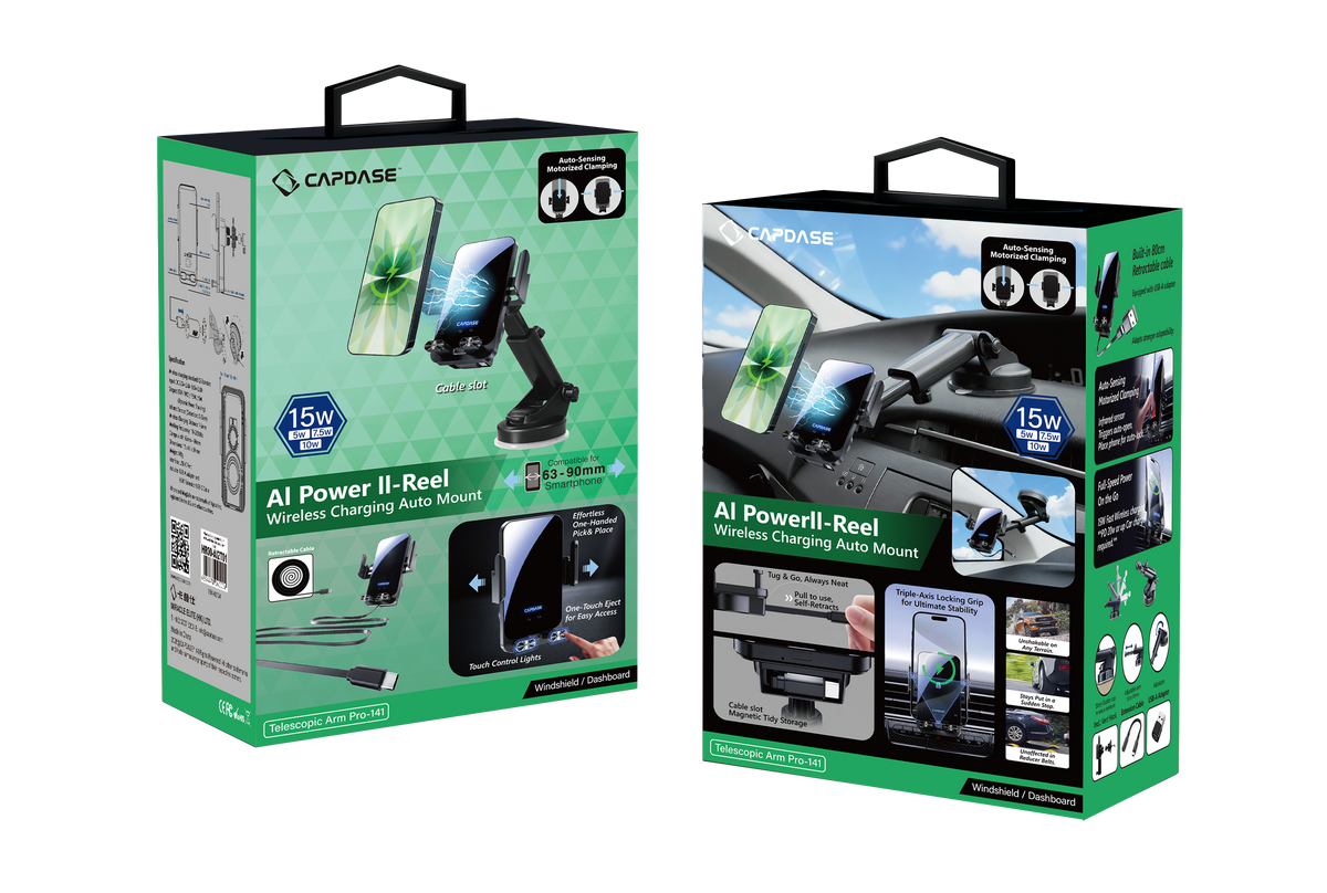 Wireless Charging Auto Mount | AI Power II-Reel- Telescopic Arm