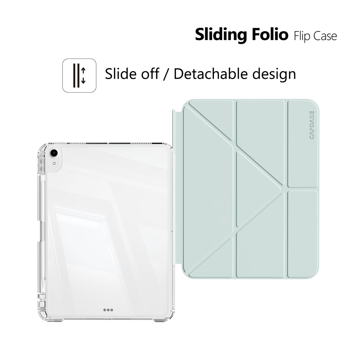 Sliding Folio Flip Case for iPad Air 11 (M3/M2) iPad Air 5 Air 4 generation