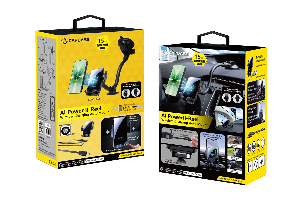 Wireless Charging Auto Mount | AI Power II-Reel-Gooseneck Arm 300mm