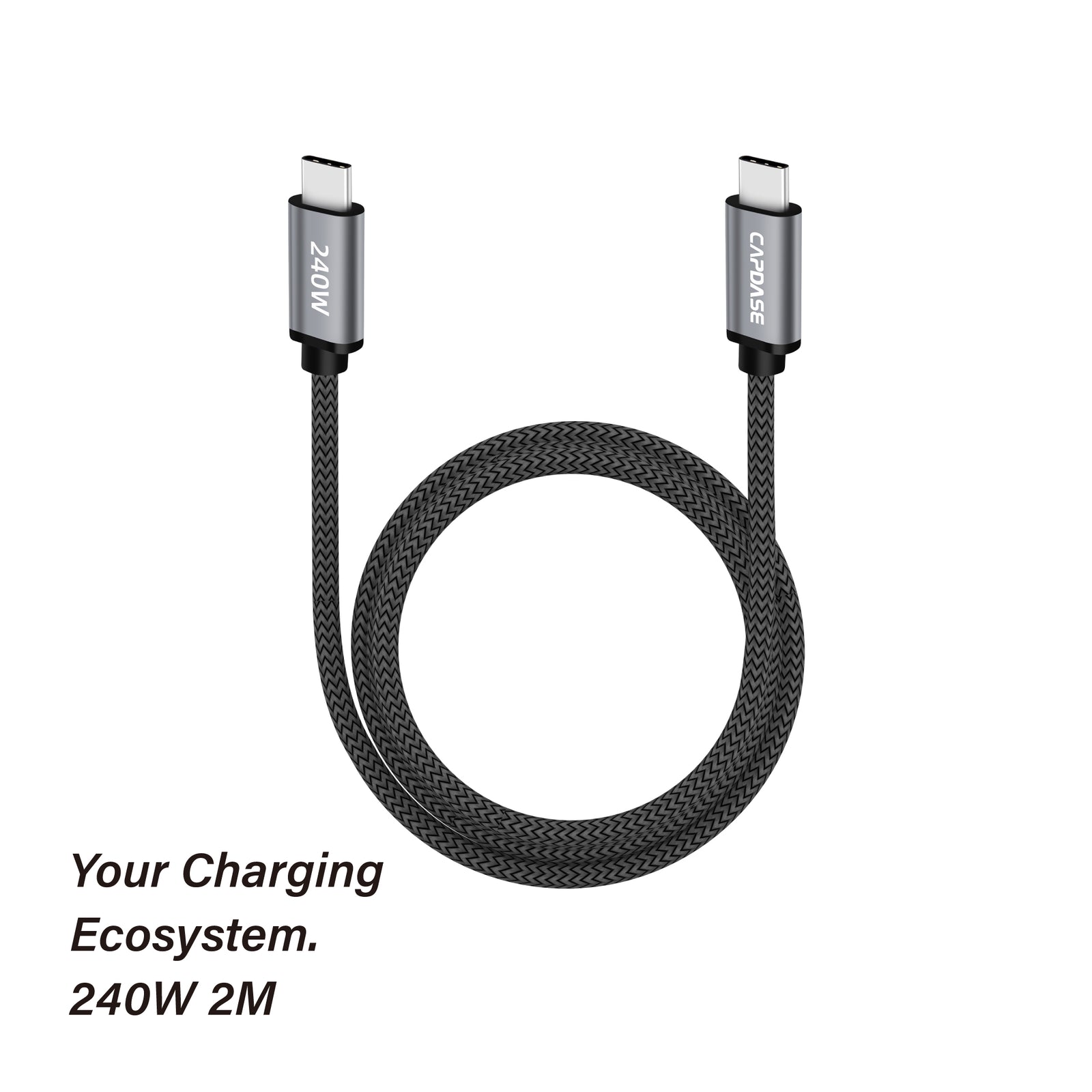 Metallic-KR-CC240 USB-C To USB-C 5A 240W Sync and Charge Cable 2M