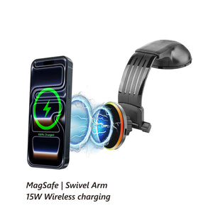 Wireless Charging Magnetic Mount - Wind/Dash | MS III -Swivel Bendable-Arm-158