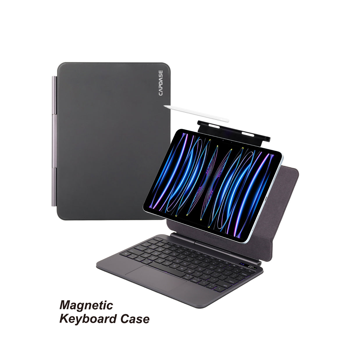 iPad Pro 11 (M5/M4/) | Keyboard Folio – KO168PH Kit | Digital Display | Slim Magnetic Pencil holder