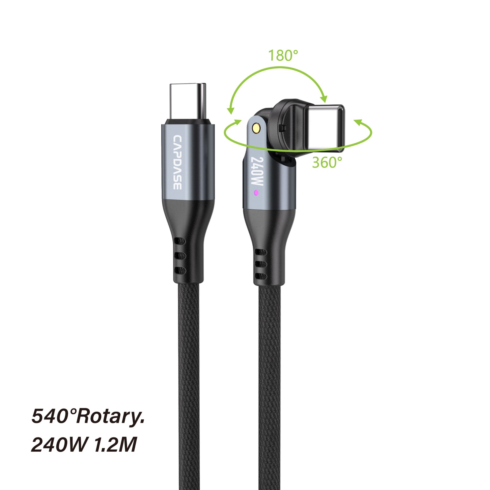 Rotary 540-CC240 USB-C To USB C 240W Sync and Charge Cable 1.2M