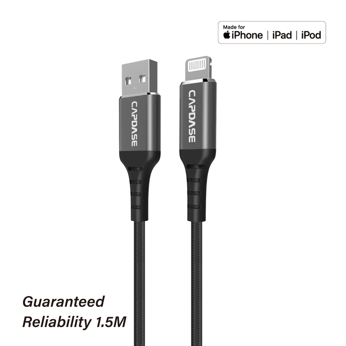 CAPDASE Metallic LAF1 Lightning to USB-A Cable (1.5M)