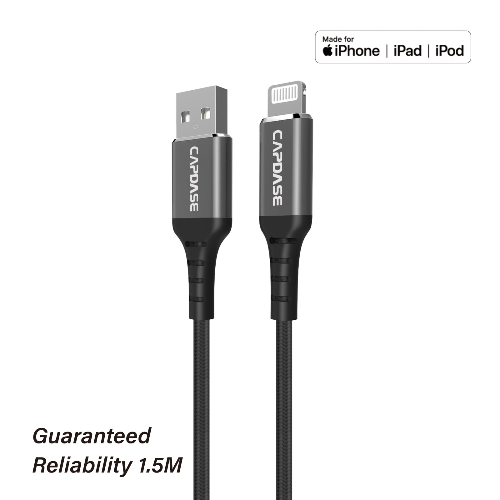 CAPDASE Metallic LAF1 Lightning to USB-A Cable (1.5M)