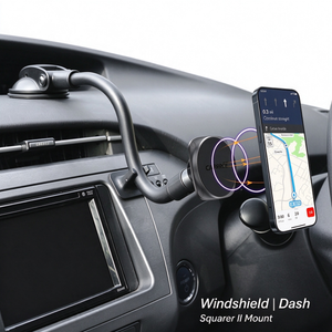 SQUARER II Magnetic Car Mount Suction Cup PRO - Gooseneck Arm 300mm