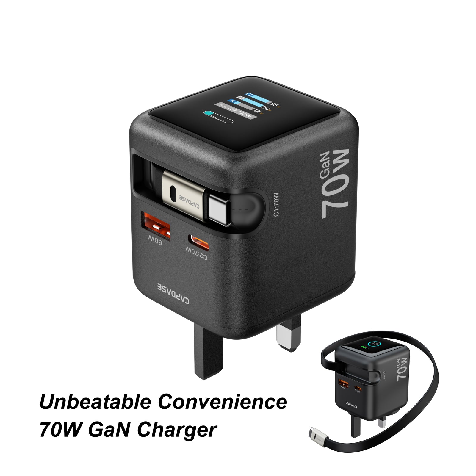 GaN Wall Charger | Ranger Reel C2P70S_UK
