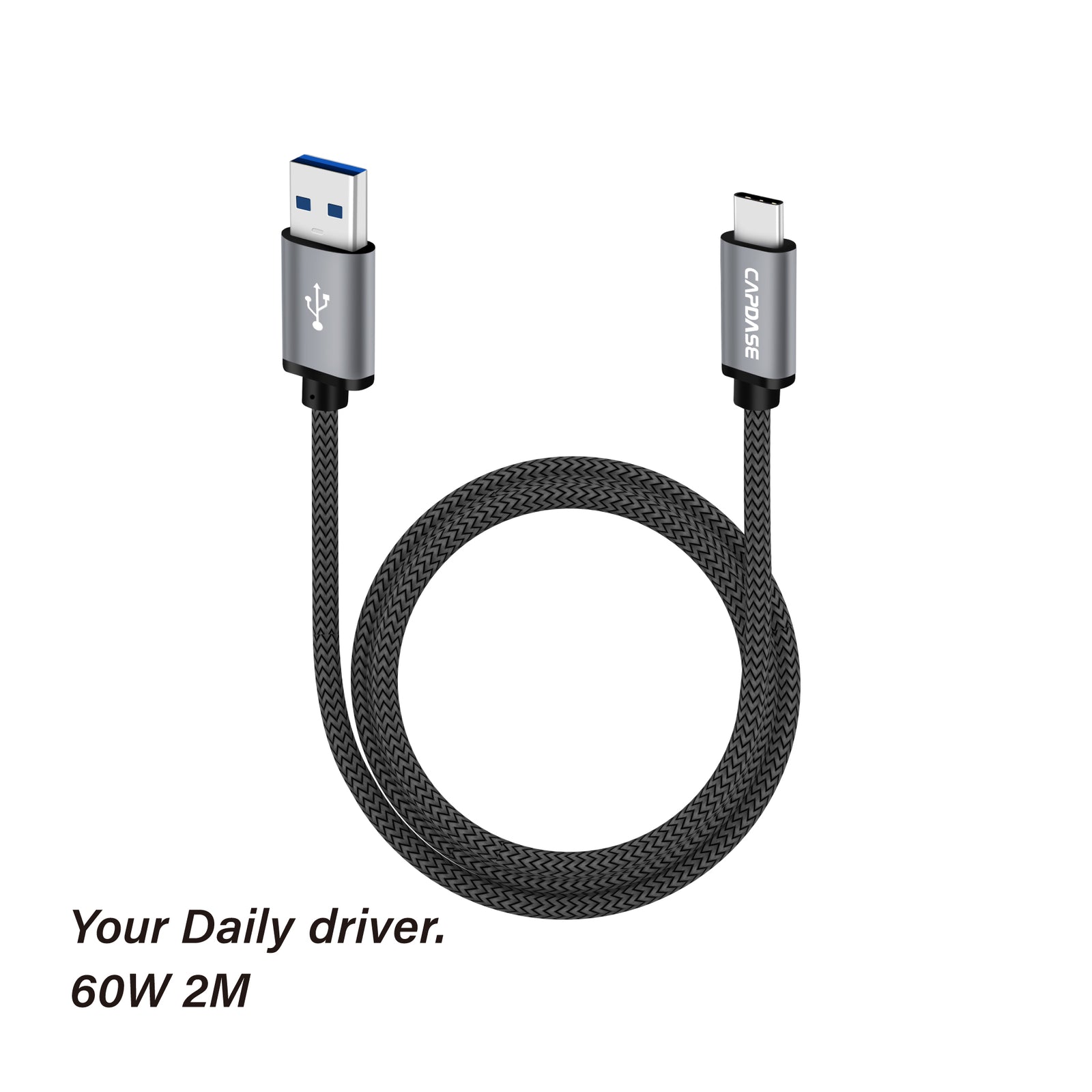 CAPDASE Metallic Series USB-C to USB-A Cable (2M)