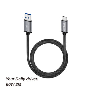 CAPDASE Metallic Series USB-C to USB-A Cable (2M)