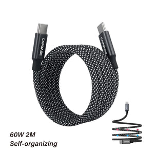 Self-Winding | USB-C To USB-A Cable | 60W | 1M