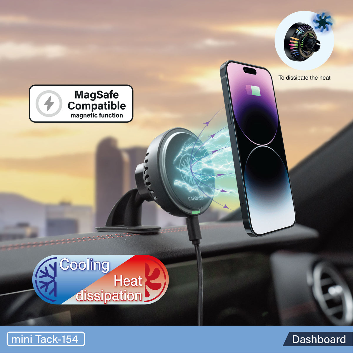 Wireless Charge Magnetic Mount| M-CM Power III  - mini Tack-154