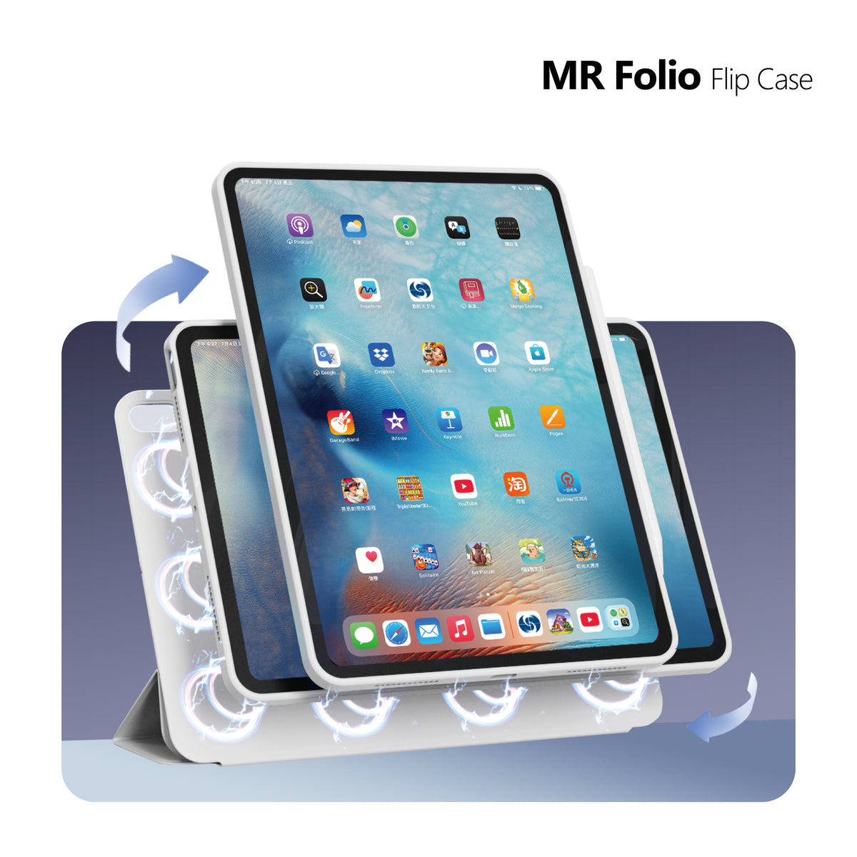 MR Folio Flip Case for iPad Air 11 (M3/M2), iPad Air 5/4 generation  
