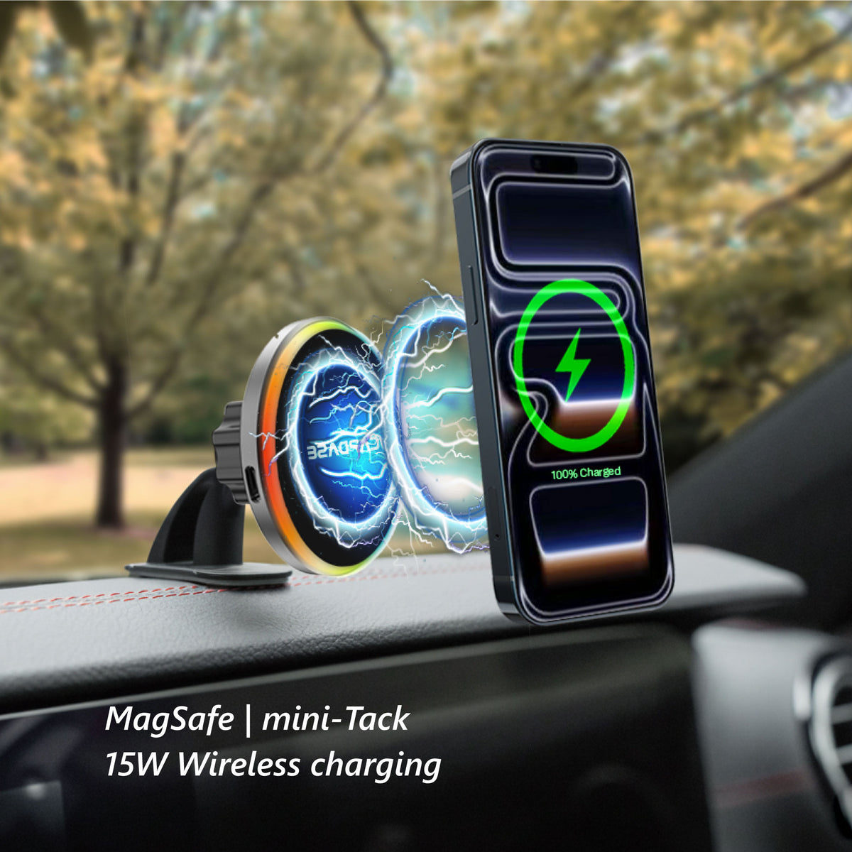 Wireless Charging Magnetic Mount - Wind/Dash | MS Power III-mini Tack-154