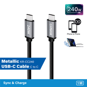 &nbsp;CAPDASE Metallic-KR-CC240 USB-C to USB-C Cable (1M)