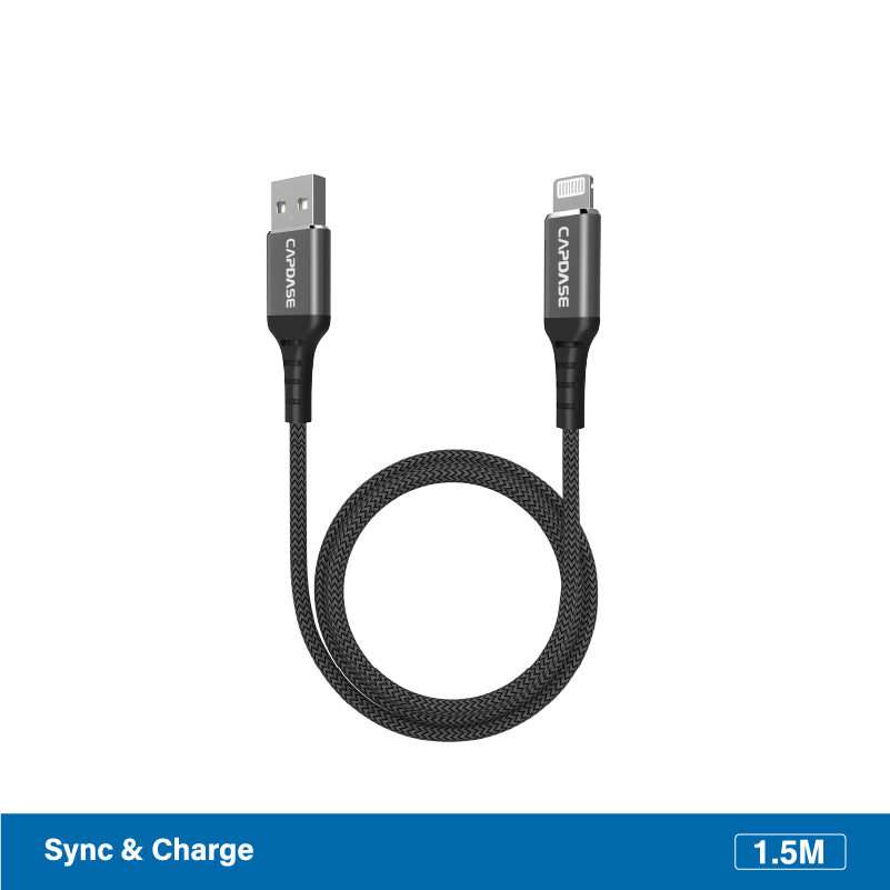CAPDASE Metallic LAF1 Lightning to USB-A Cable (1.5M)