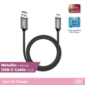 CAPDASE Metallic Series USB-C to USB-A Cable (2M)