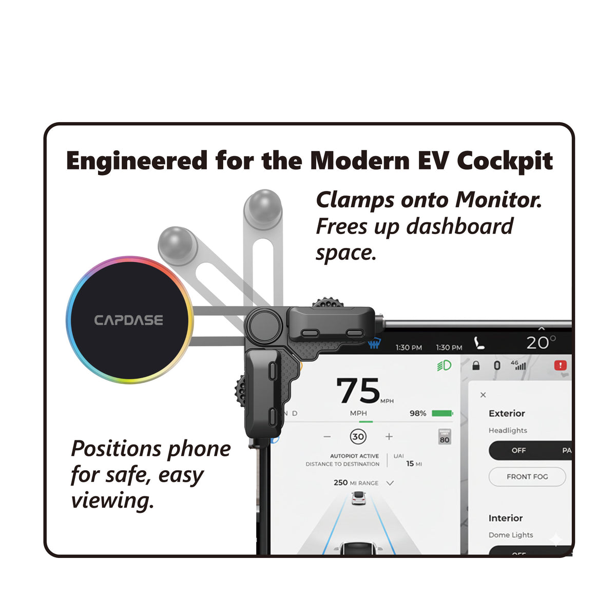 Wireless Charge Magnetic Mount | MS Power III -Monitor Arm- 179