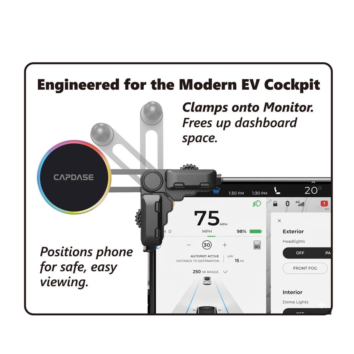 Wireless Charge Magnetic Mount | MS Power III -Monitor Arm- 179