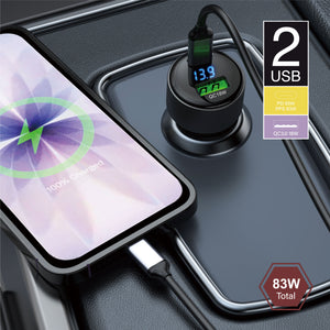 QC3.0 / PD Car Charger,Montior 2P83