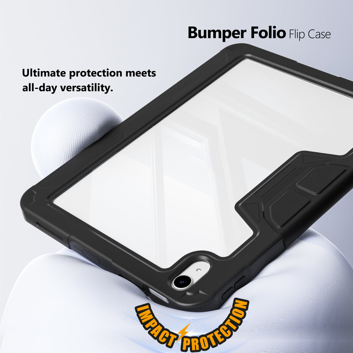 iPad Air 13 (M4/M3/M2) | iPad Pro 12.9 (6/5/4/3 generation / 2022~2018) | Bumper Folio | Flip Case | Black
